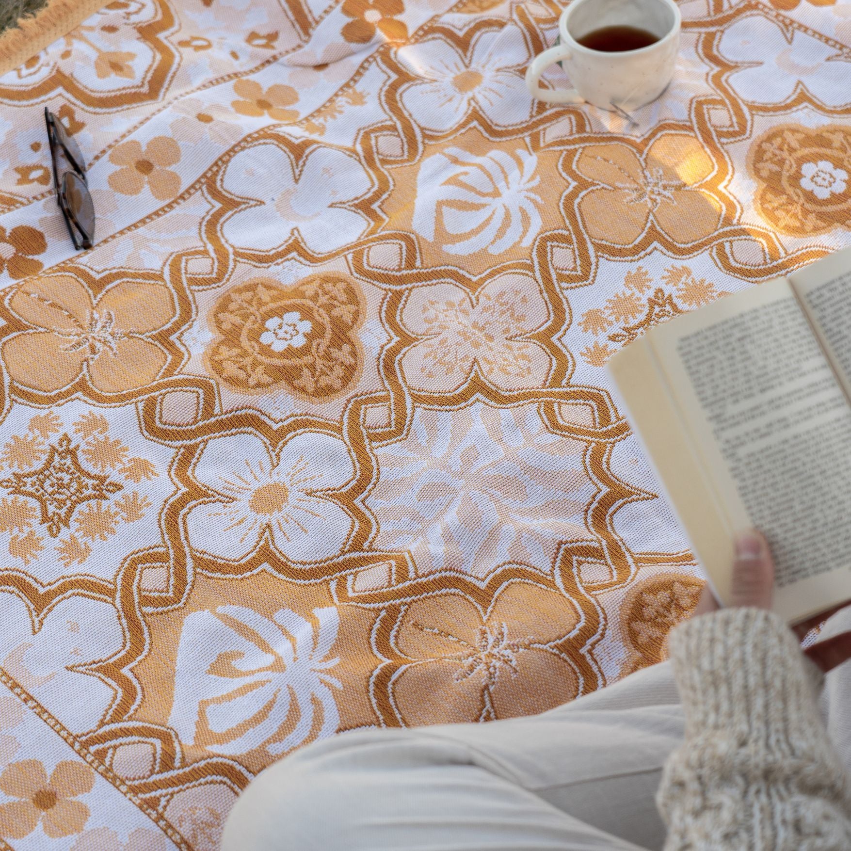 Ochre Woven Picnic Rug