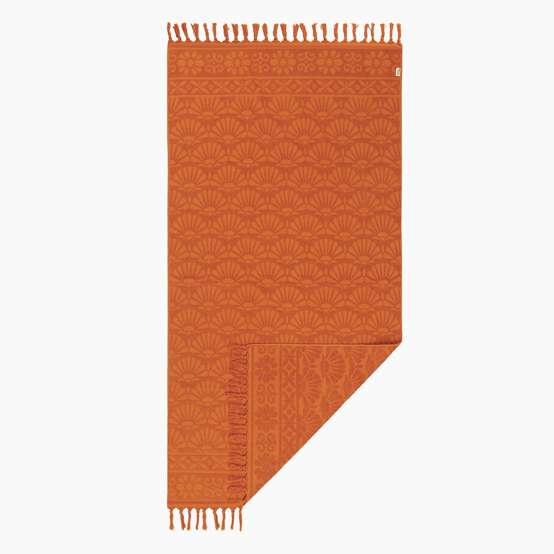Zali Large Cotton Beach Towel Spice