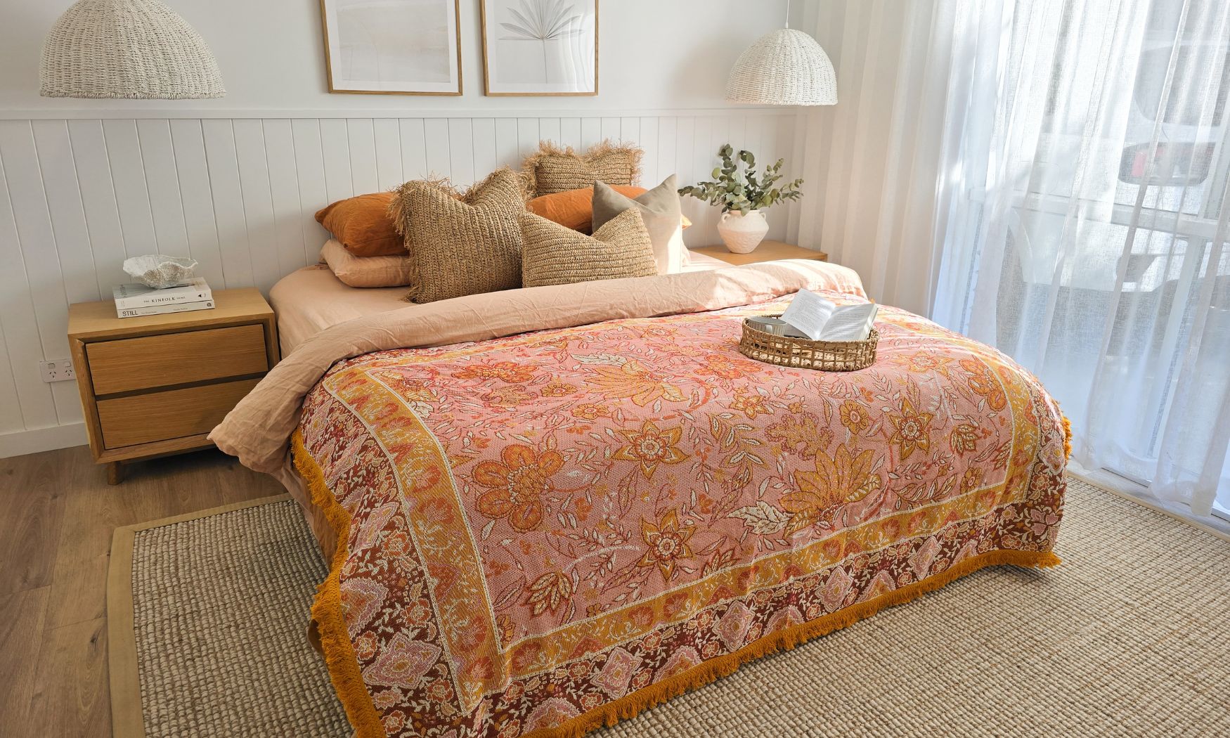 Boho Woven Throw Blanket