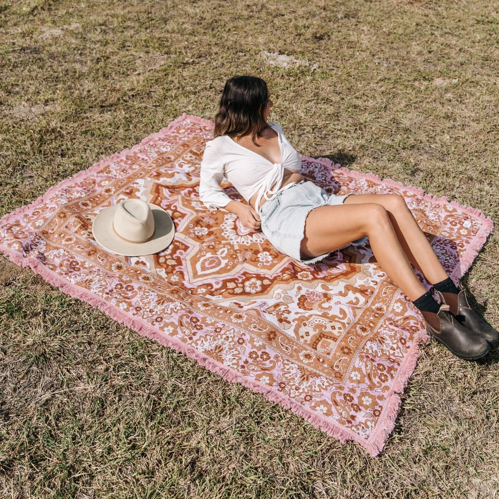Desert Rose Bohemian Picnic Rug