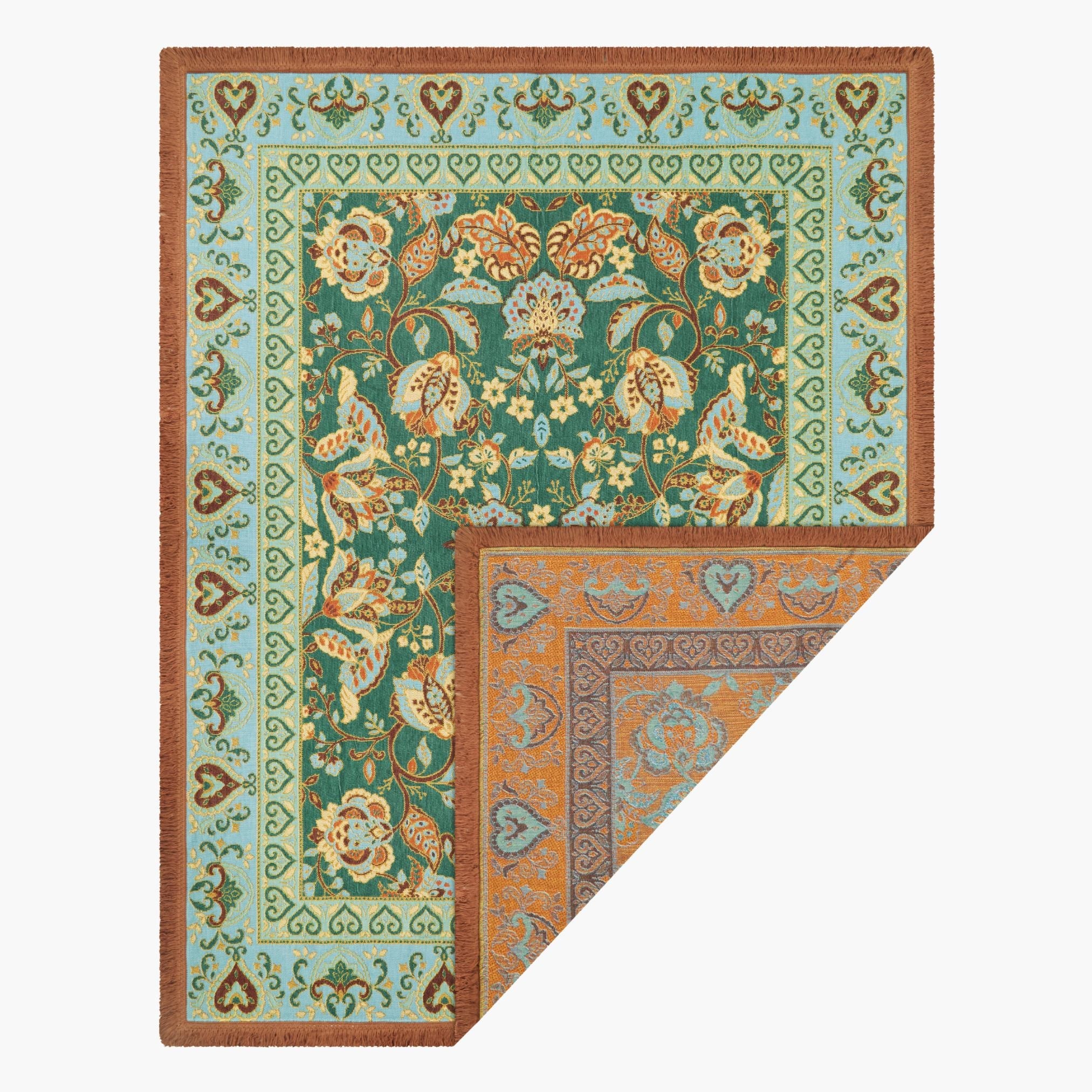 Jade Green Boho Picnic Rug