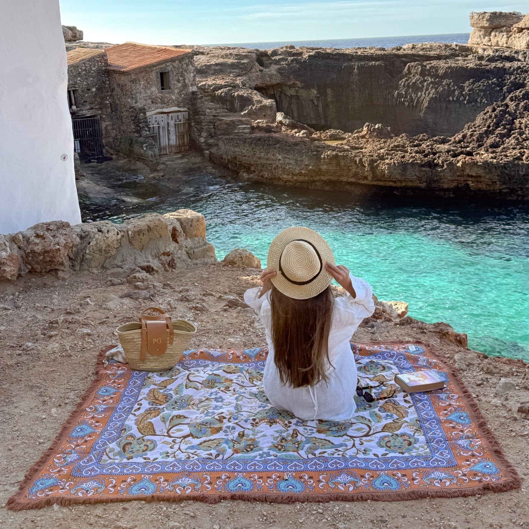 Raffia Woven Picnic Rug XL