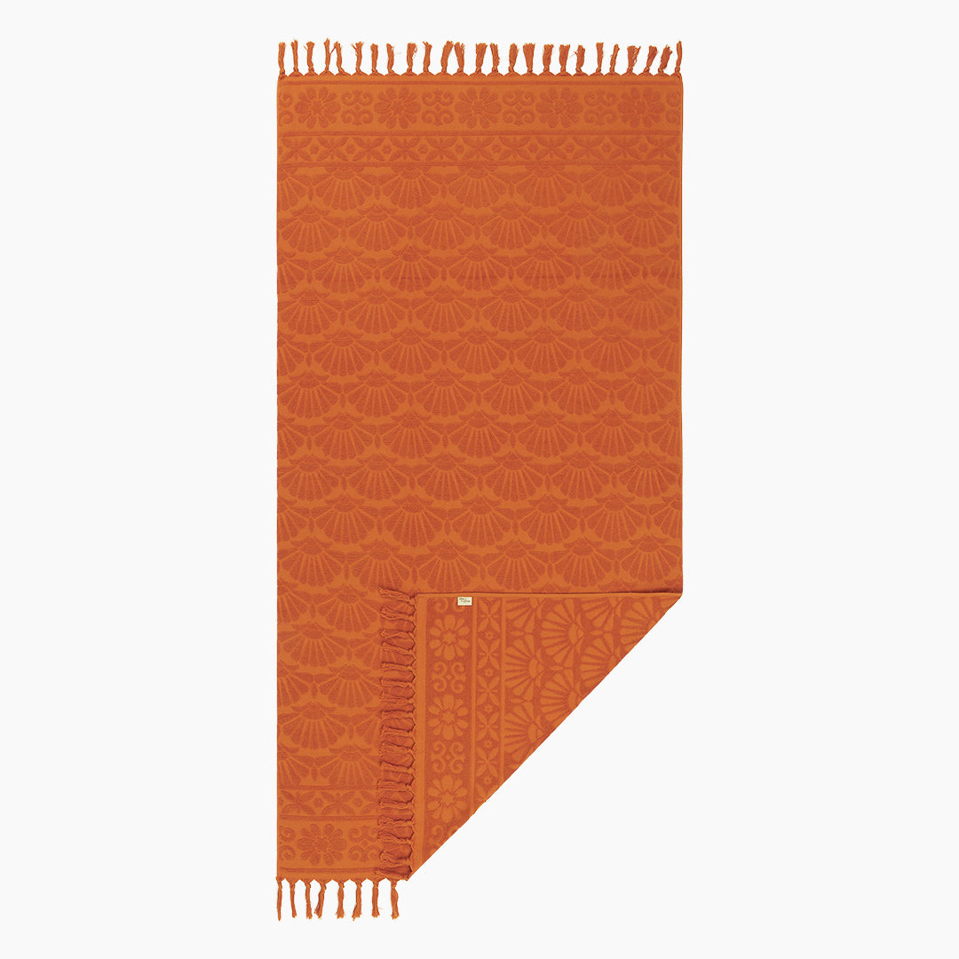 Zali Large Cotton Beach Towel Spice